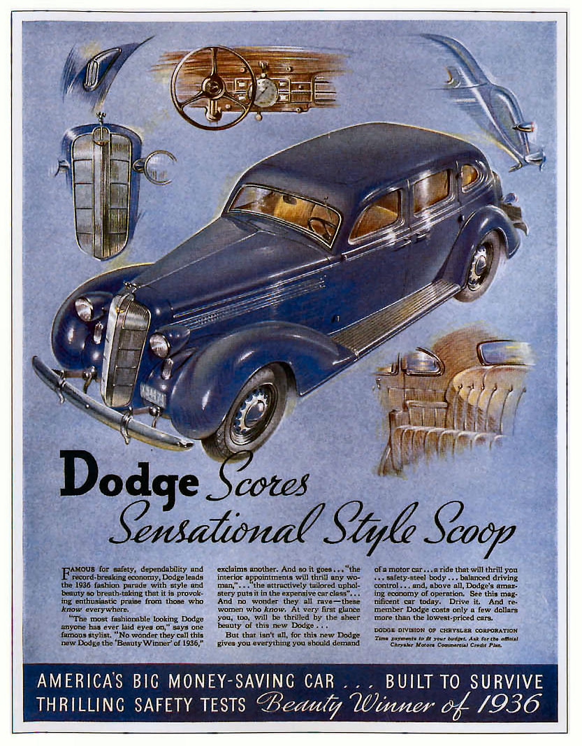 1936 Dodge Auto Advertising